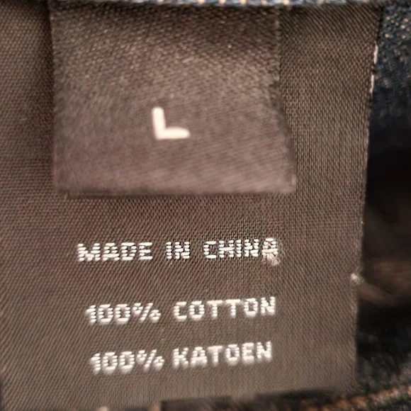 Harley Davidson Logo Embroidered Studded Denim Shirt Pearl Snap Roll Tab Sleeve - Picture 8 of 12